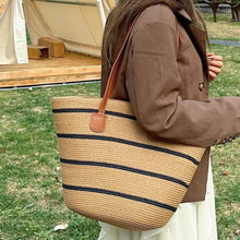 Indlæs billede til gallerivisning Nora sommertaske - By Stær - Beige/sort Gua-sha.dk