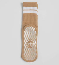 Indlæs billede til gallerivisning Reformer strømper - beige med hvide striber Gua-sha.dk