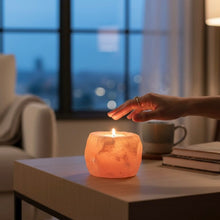 Indlæs billede til gallerivisning Himalaya Salt Lysestage – 10 cm Gua-sha.dk