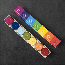 Indlæs billede til gallerivisning Chakra meditationslys - store 5,5 cm fyrfadslys med dufte Gua-sha.dk