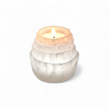 Indlæs billede til gallerivisning Selinit fyrfadsstage - 10 cm Gua-sha.dk