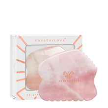 Indlæs billede til gallerivisning Crystallove Contour Gua Sha - Rosakvarts Gua-sha.dk