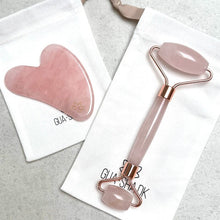 Indlæs billede til gallerivisning Gua Sha & Faceroller Sæt - Rosakvarts Gua-sha.dk