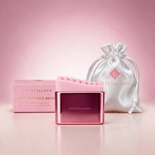 Indlæs billede til gallerivisning Crystallove face contour brush pink Gua-sha.dk