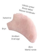 Indlæs billede til gallerivisning Luna Sculpt Gua Sha - Rosakvarts - gua-sha.dk Gua-sha.dk