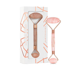 Indlæs billede til gallerivisning Crystallove Repair Face Roller - Rosa Kvarts Faceroller Gua-sha.dk