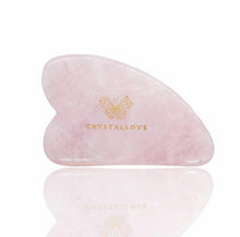 Indlæs billede til gallerivisning Crystallove Gua Sha - Rosa Kvarts gua sha Gua-sha.dk
