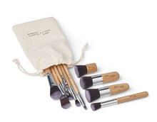 Indlæs billede til gallerivisning Make-up børster med bambus skaft - 11 stk Gua-sha.dk