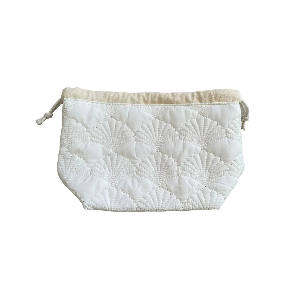 By Stær make-up taske, Råhvid/musling Gua-sha.dk