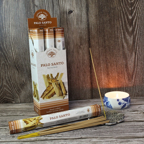 Palo Santo Intense Sticks – træagtig og beroligende duft, kan bruges sammen med røgelsespindeholder.