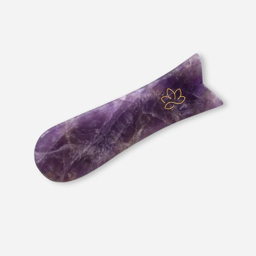 Gua Sha flow fisk - Amethyst Gua sha Gua-sha.dk