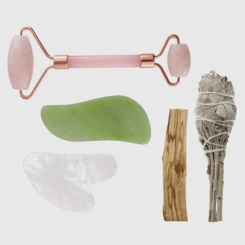 Selfcare gavesæt - 5 dele i æske Gua-sha.dk