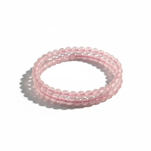 Rosakvarts armbånd - 4 mm perler Gua-sha.dk