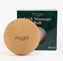Indlæs billede til gallerivisning Massagebold i kork 10 cm - til dybdegående muskelmassage Gua-sha.dk
