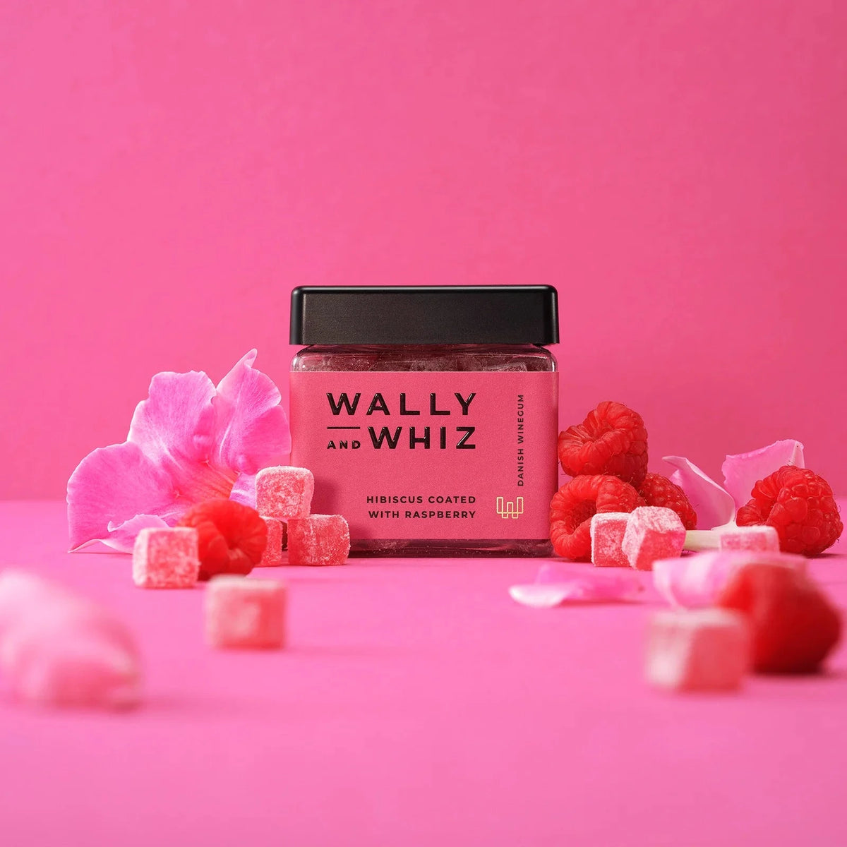 Wally & Whiz - Vingummi - Hibiscus med hindbær, 140g