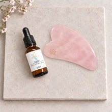 Indlæs billede til gallerivisning Gua Sha kit – Aya rosakvarts med jojobaolie Gua-sha.dk
