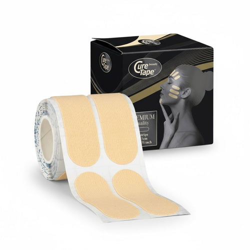 CureTape® Gentle Anti-rynke tape - Pre-Cut 2x7 cm ( 60 strips ) Gua-sha.dk
