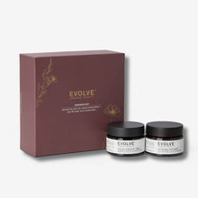 Indlæs billede til gallerivisning Evolve Gave Sæt, Radiance Duo - Radiant Glow 2-in-1 Mask Scrub, 30 ml + Bio-Retinol Gold Mask 30 Gua-sha.dk

