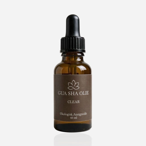 Gua Sha Olie CLEAR: Økologisk Ansigtsolie til Normal, Fedtet, og Uren Hud Gua-sha.dk