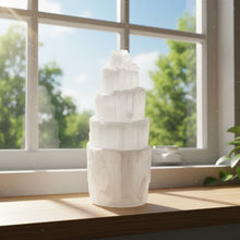 Indlæs billede til gallerivisning Selenit Lampe – ca. 20 cm (inkl. fatning og ledning) Gua-sha.dk
