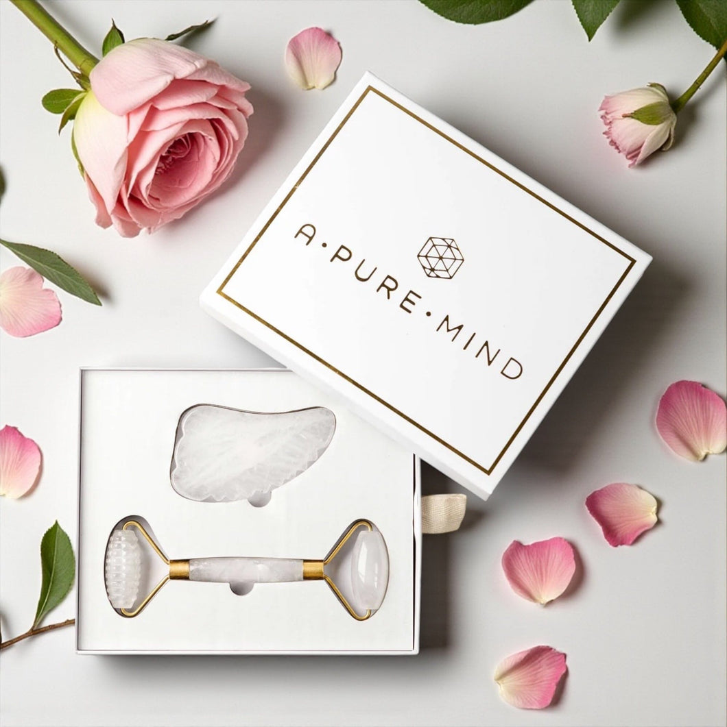 A Pure Mind Repair Gaveæske - bjergkrystal Gua-sha.dk