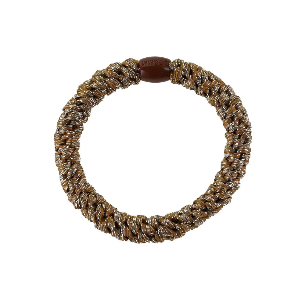 By Stær Hårelastik - Glitter Mørk Beige Gua-sha.dk