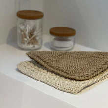 Indlæs billede til gallerivisning Peeling vaskeklud af økologisk råbomuld Gua-sha.dk
