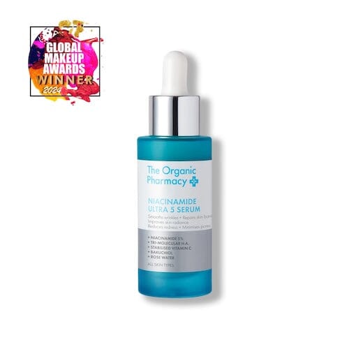 The Organic Pharmacy Niacinamide Ultra 5 Serum 30 ml – serum med 5% Niacinamid til udglatning, lysning og reduktion af rødme