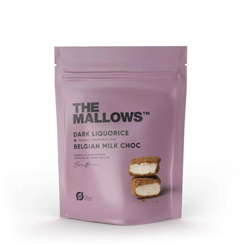 The Mallows skumfiduser med lakrids og belgisk mælke chokolade - 90 g Gua-sha.dk
