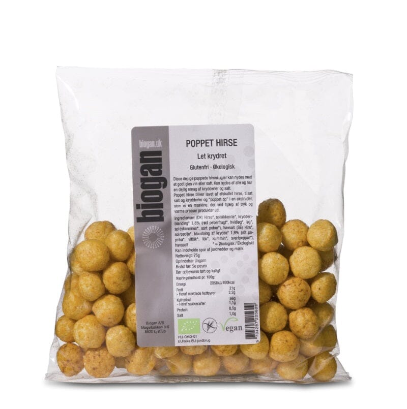 biogan - Økologisk poppet hirse - let krydret Gua-sha.dk