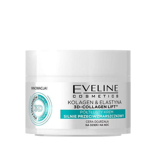 Eveline 3D Collagen lift creme - Moden hud Day & Night - 50ml Gua-sha.dk
