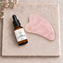 Indlæs billede til gallerivisning Gua Sha kit – Aya i A-grade rosakvarts med jojobaolie Gua-sha.dk
