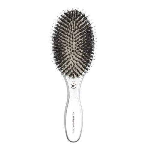 Olivia Garden® - Oval Supreme Ceramic + ion - Large - Silver Gua-sha.dk