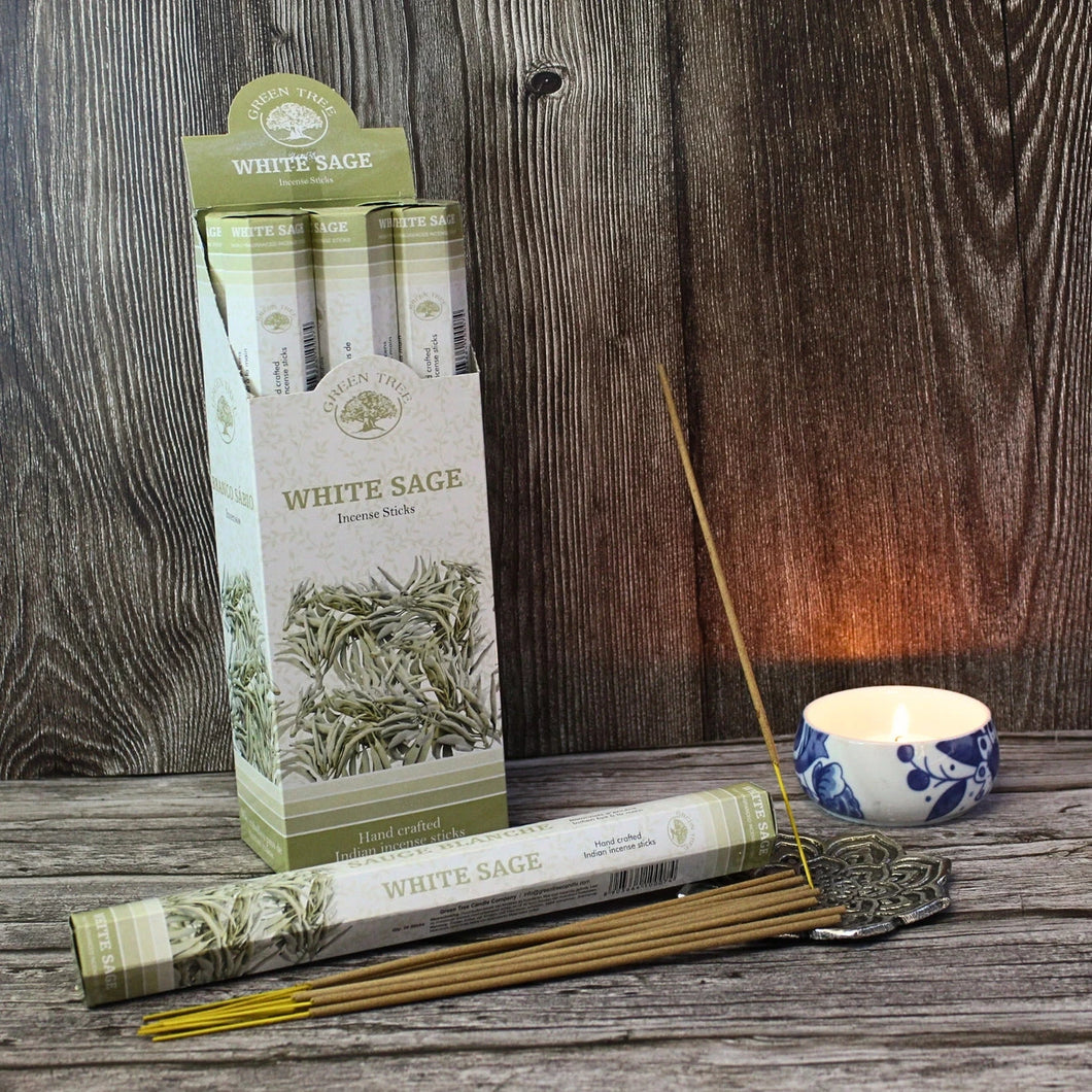 Hvid Salvie – Røgelsespinde (20 stk.) Gua-sha.dk