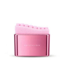 Indlæs billede til gallerivisning Crystallove face contour brush pink Gua-sha.dk

