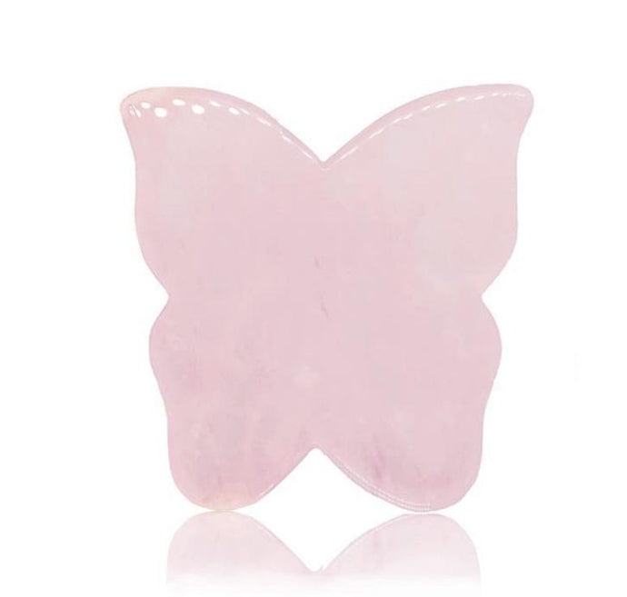 Crystallove Stor Butterfly Gua Sha - Rosa Kvarts gua sha Gua-sha.dk