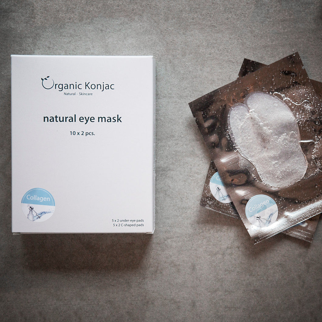 Organic Konjac Natural C-shaped Eye Mask - 1 X 2 stk Gua-sha.dk