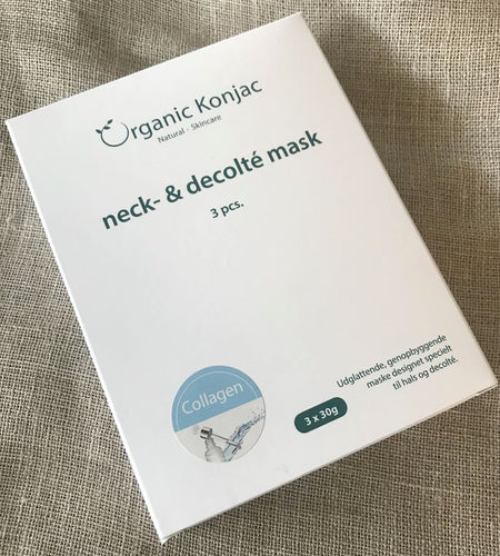 Organic Konjac Natural Neck & Decolté Mask – 3 x 2 stk Gua-sha.dk