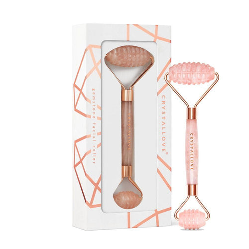 Crystallove Repair Face Roller - Rosa Kvarts Faceroller Gua-sha.dk