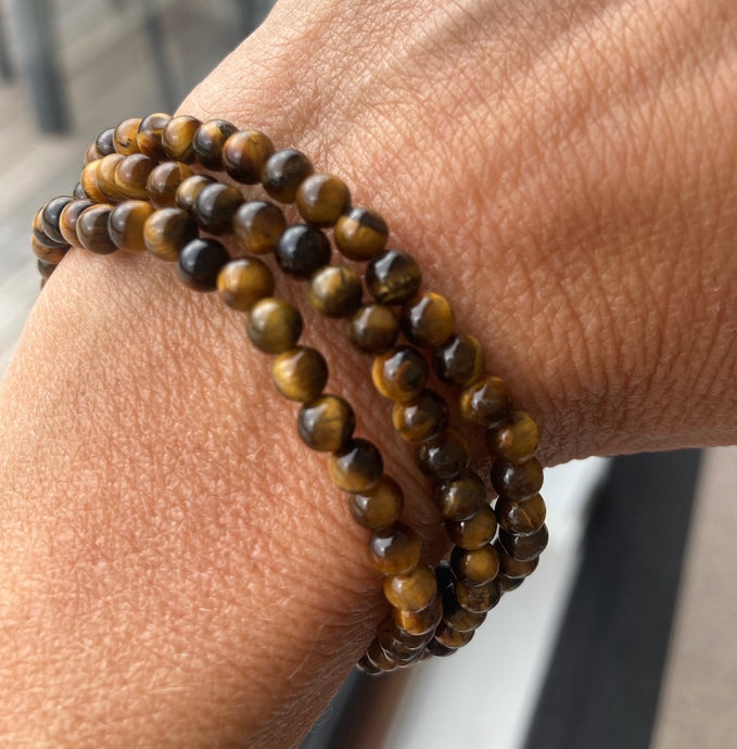 Perle krystal armbånd - Tigers Eye Gua-sha.dk