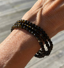 Indlæs billede til gallerivisning Perle krystal armbånd - Gold Obsidian Gua-sha.dk
