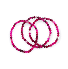Indlæs billede til gallerivisning Perle krystal armbånd - Pink Agate Gua-sha.dk
