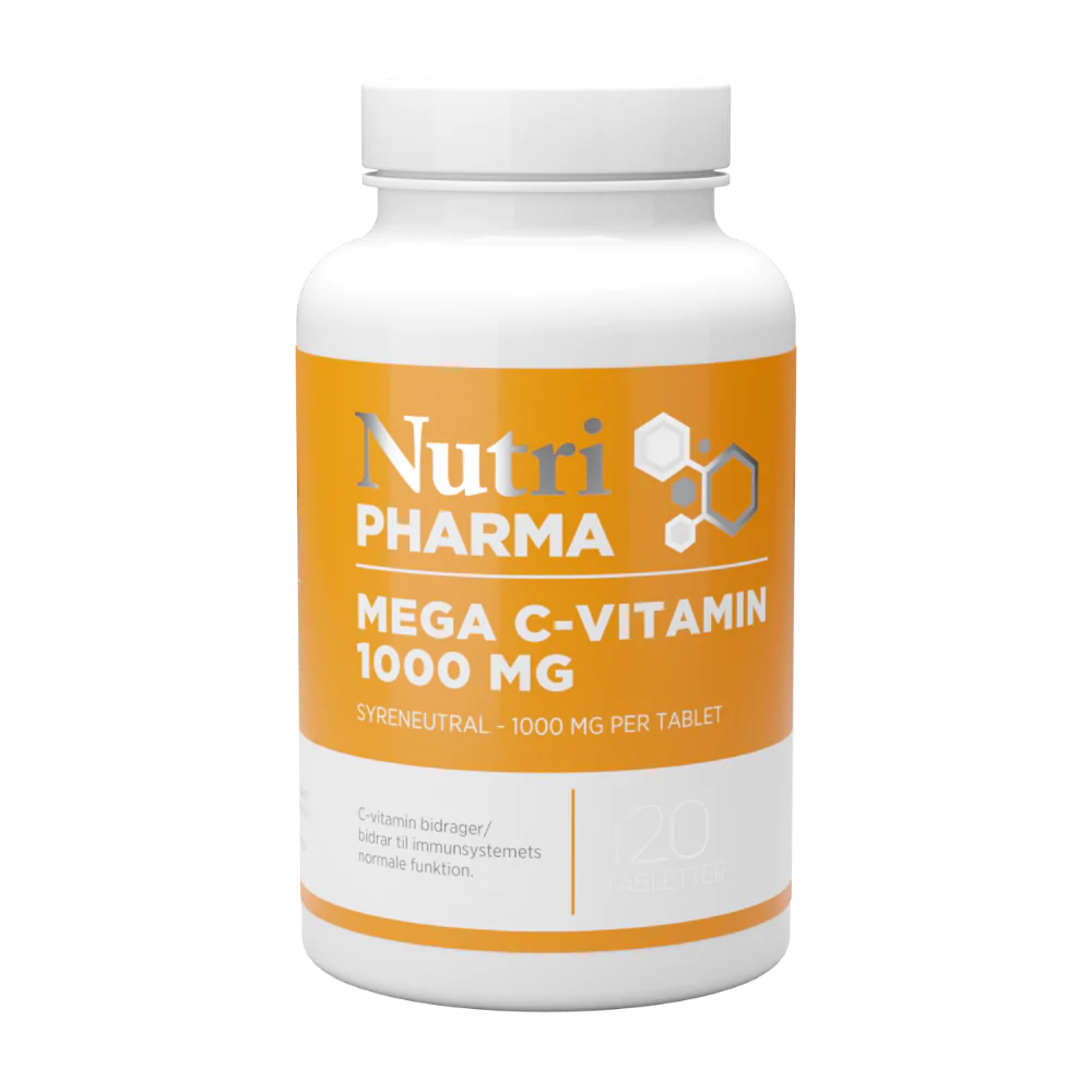 NutriPharma Mega Vitamin C 1000mg - 120 stk Gua-sha.dk