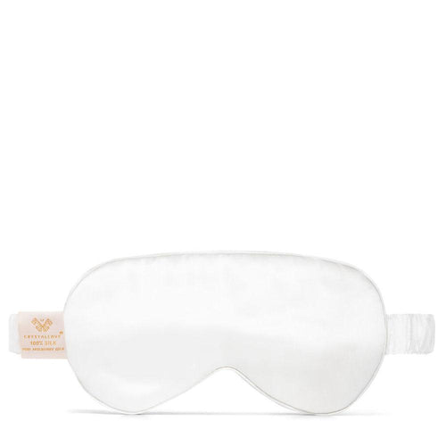 Crystallove silke øjenmaske - ivory- 100 % silke øjenmaske Gua-sha.dk