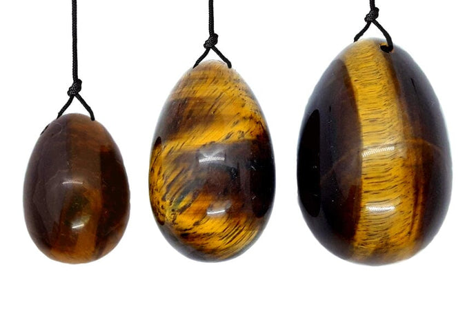 Yoni Egg med snor - Tiger Eye Gua-sha.dk
